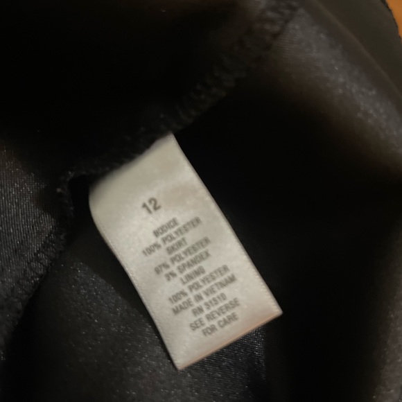 AB Studio Women’s Black Floral ColorBlock Sleeveless Stretching Sheath Dress - Picture 4 of 9